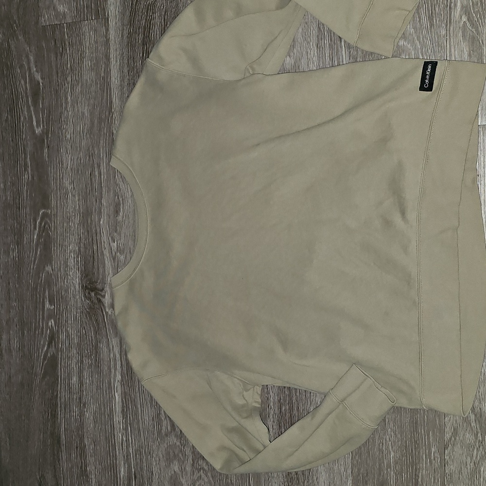 Calvin Klein Womens Sz X-Large Crewneck Sweatshirt. Tan Colored, Oversized Fit!